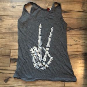 H&M skeleton peace tank